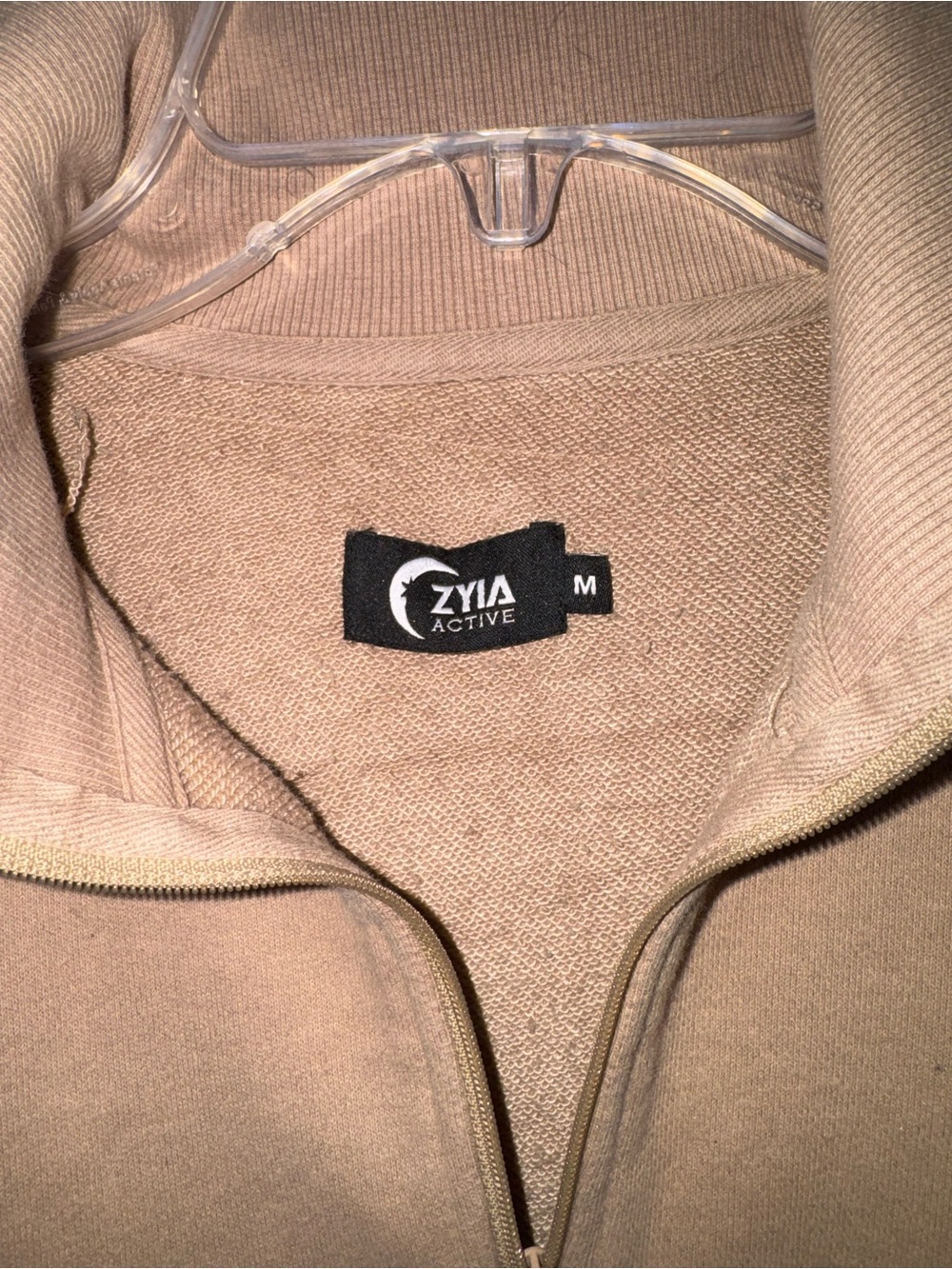 Zyia Active Women's Tan Quarter-Zip Pullover